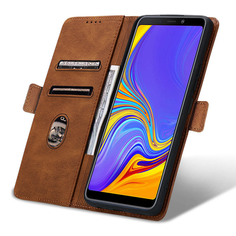 Case for Samsung Galaxy A9 2018 Phone Case Soft TPU Samsung Galaxy A9 2018 Phone Case Wallet style leather case(Samsung Galaxy A9 2018-pitao-hei)