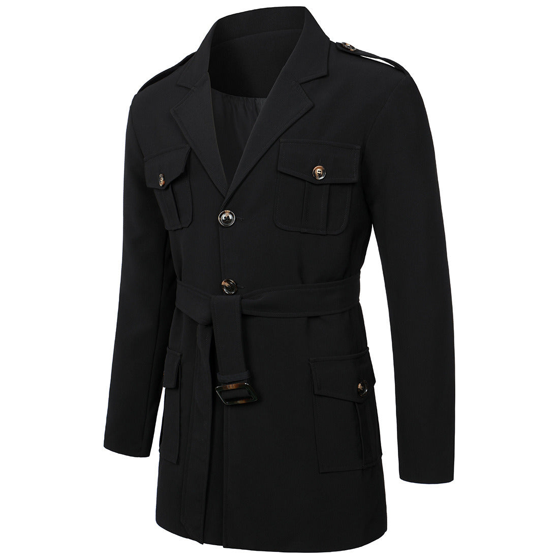 Man's Jacket Trench Coat Oversized Casual windbreaker Lapel Long Jacket Overcoat