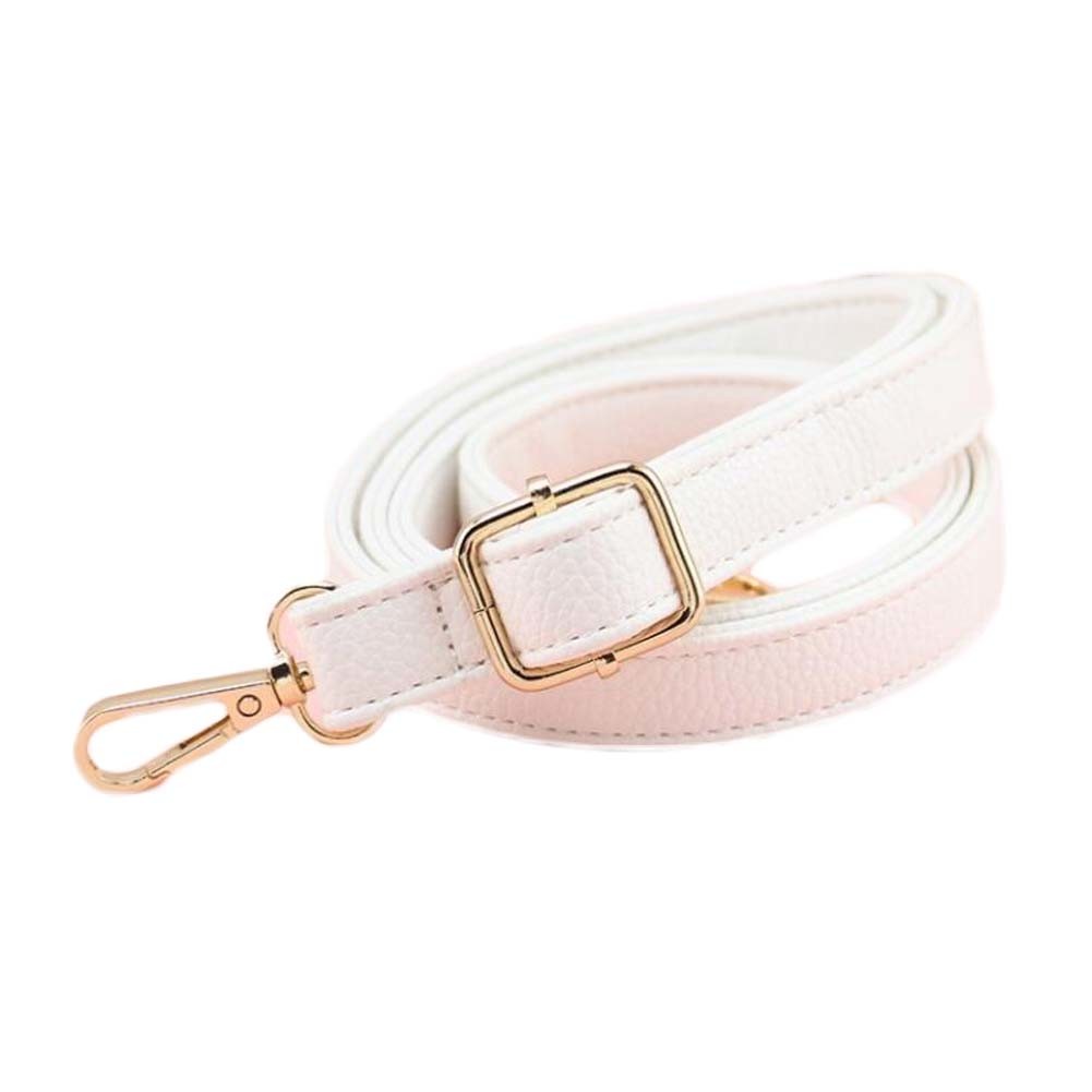 PU Leather Purse Shoulder Strap Adjustable Replacement Shoulder Handbag Chain Strap for Crossbody Bag,White