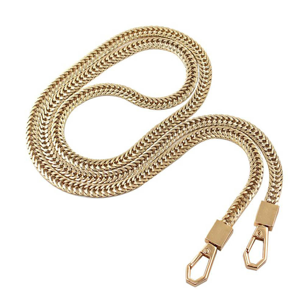 Golden Snake Bone Pattern Chain Strap Metal Handbag Chain Strap Replacement Crossbody Bag Shoulder Purse Chain Strap,47 inch