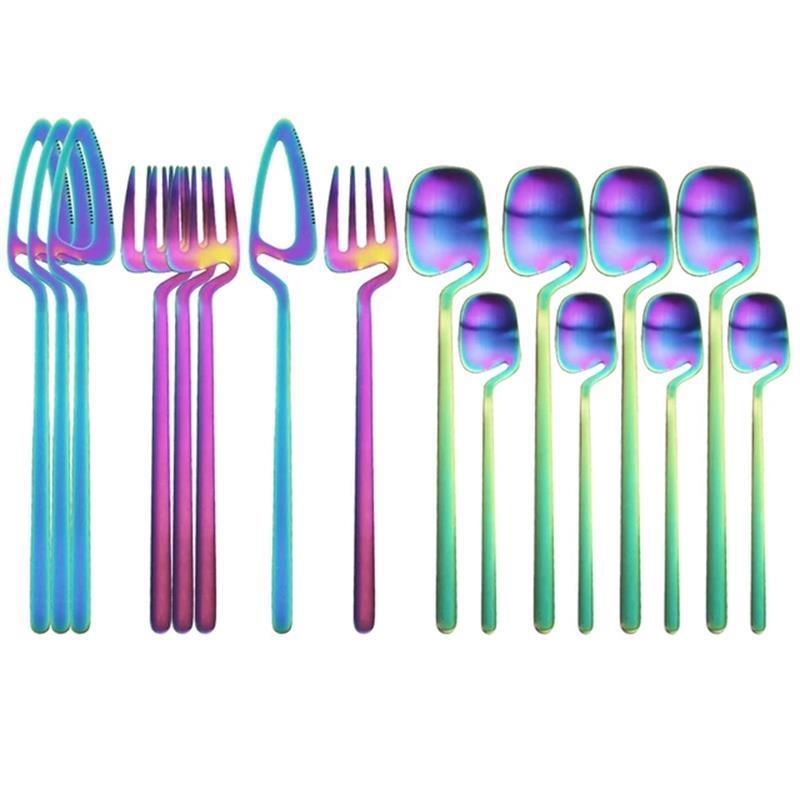 Desserts Soup Coffee Use 16pcs Table Decor Cutlery Sets