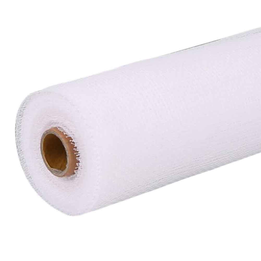 1 Roll Hard Rough Mesh Flower Wrapping Paper Mesh Yarn Florist Bouquet Supplies DIY Crafts Gift Packaging, White