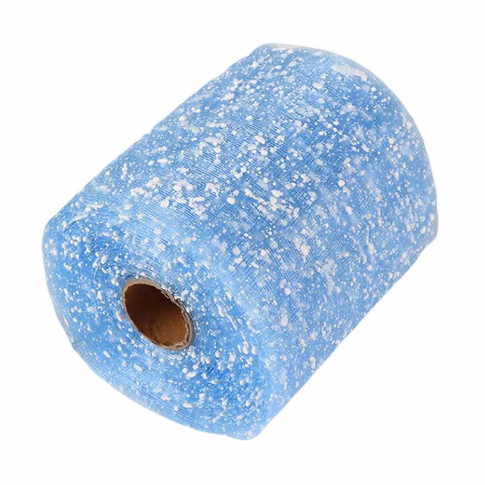 1 Roll Chiffon Flower Bouquet Wrapping Paper Mesh Gauze Ribbon Gift Wrap Florist Bouquet Supplies, Blue