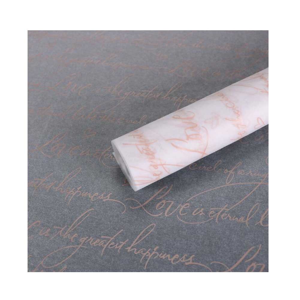 28 Sheets English Words Flower Wrapping Paper Tissue Paper Gift Wrap Lining Florist Bouquet Supplies, Pink