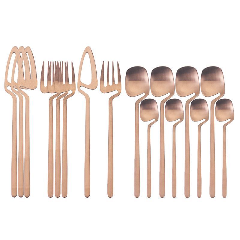 Desserts Soup Coffee Use 16pcs Table Decor Cutlery Sets