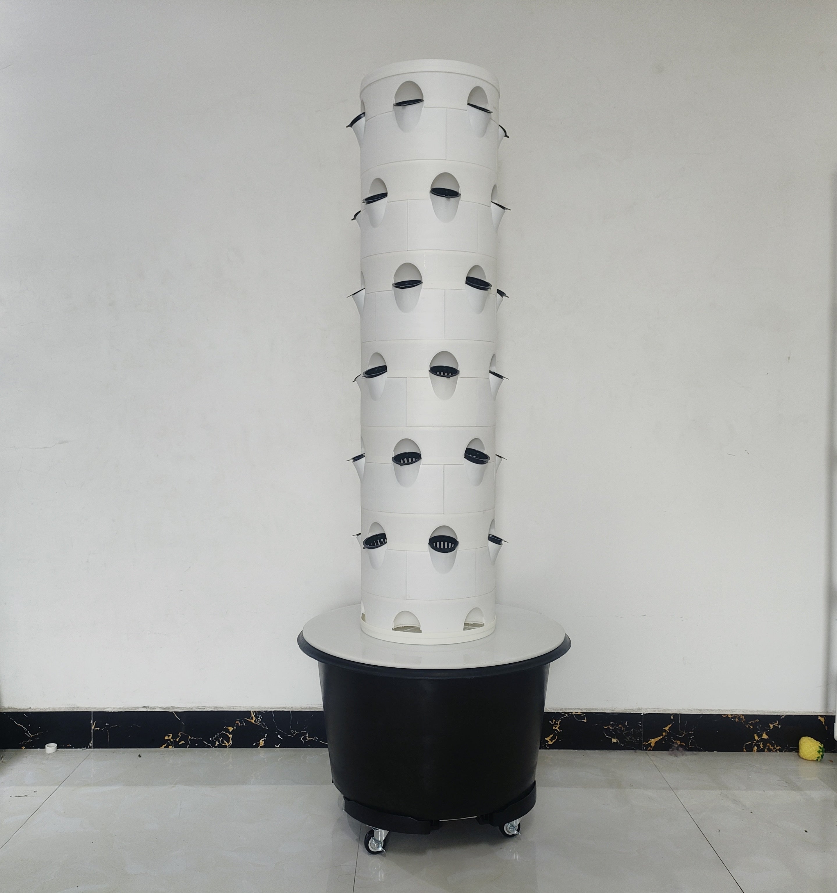 Soilless Culture Indoor&Outdoor Hydroponic Aeroponic Tower 6 Holes Detachable Cups 6 Layers 36 Planting Sites Growing System Kits for Greenhouse Home Garden