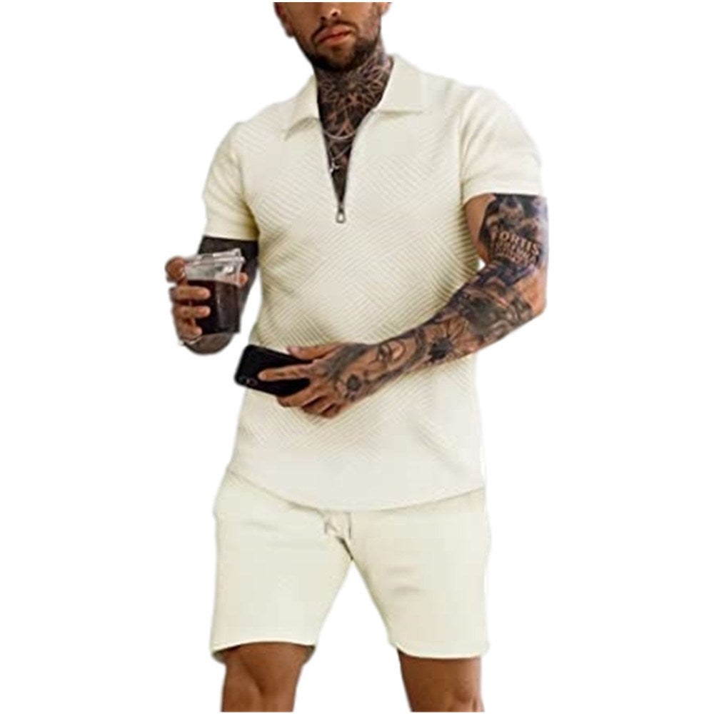 Men 2 Piece Shorts Outfits Short Sleeve Polo Shirt and Shorts Sets Summer Outfits for Men Tracksuit Set for Men S-XXL