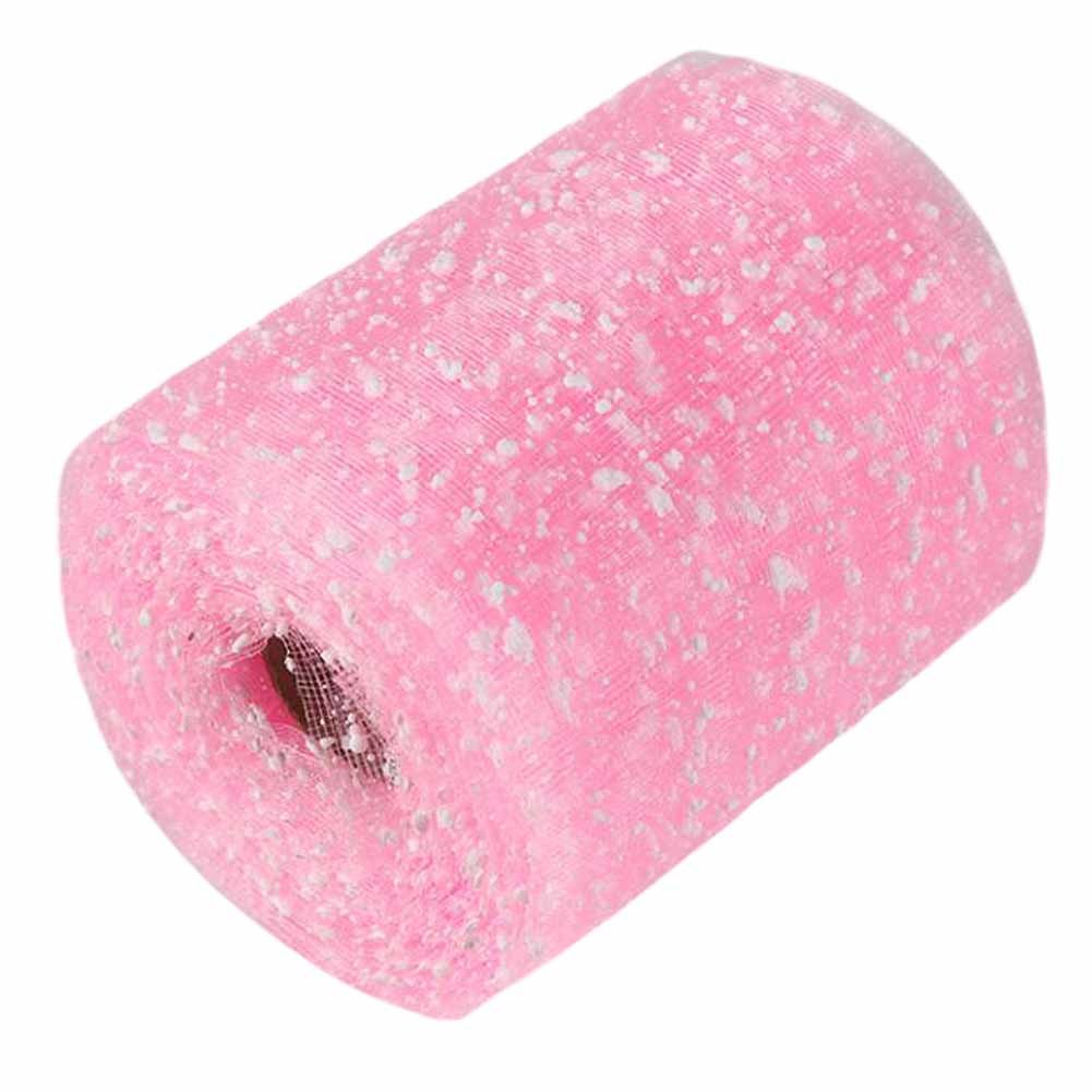 1 Roll Chiffon Flower Bouquet Wrapping Paper Mesh Gauze Ribbon Gift Wrap Florist Bouquet Supplies, Pink