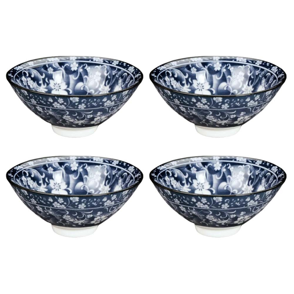 4-pack Chinese Ceramic Kung Fu Tea Set Blue and White Cups Tea Bowl Tea Ceremony Accessories Set, 40ml, Rose