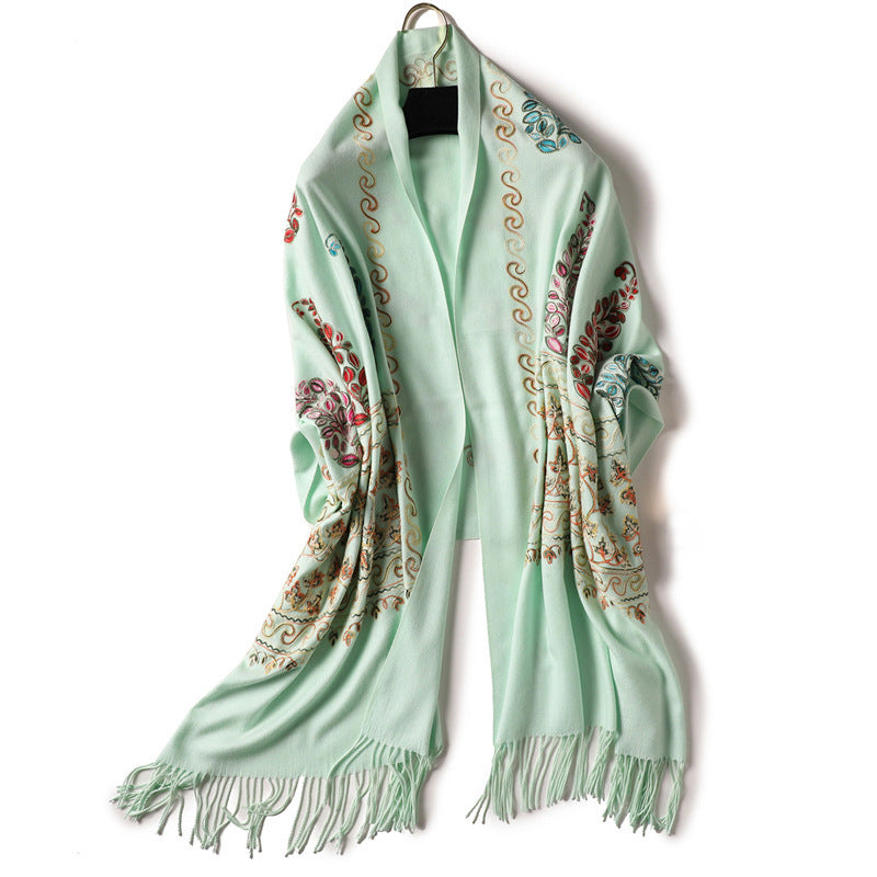 Solid Color Versatile Warm Shawl Scarf for Women