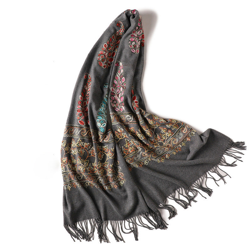 Solid Color Versatile Warm Shawl Scarf for Women