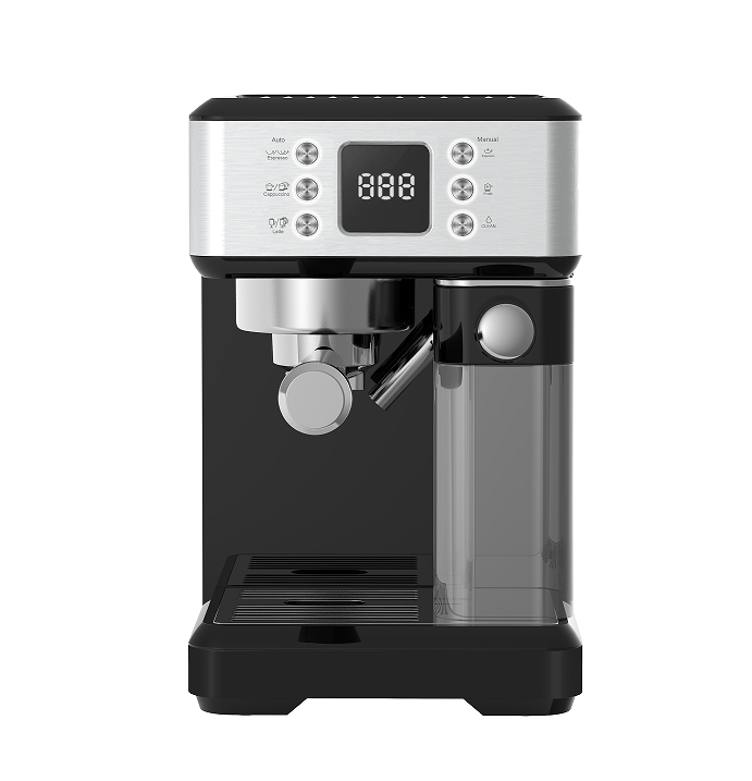 capsule + coffee powder + milk foam 3 in 1 coffee maker.  20Bar extraction French drip / latte and other Italian espresso, 1 cup / 2 cup mechanical button + digital display, 1350W