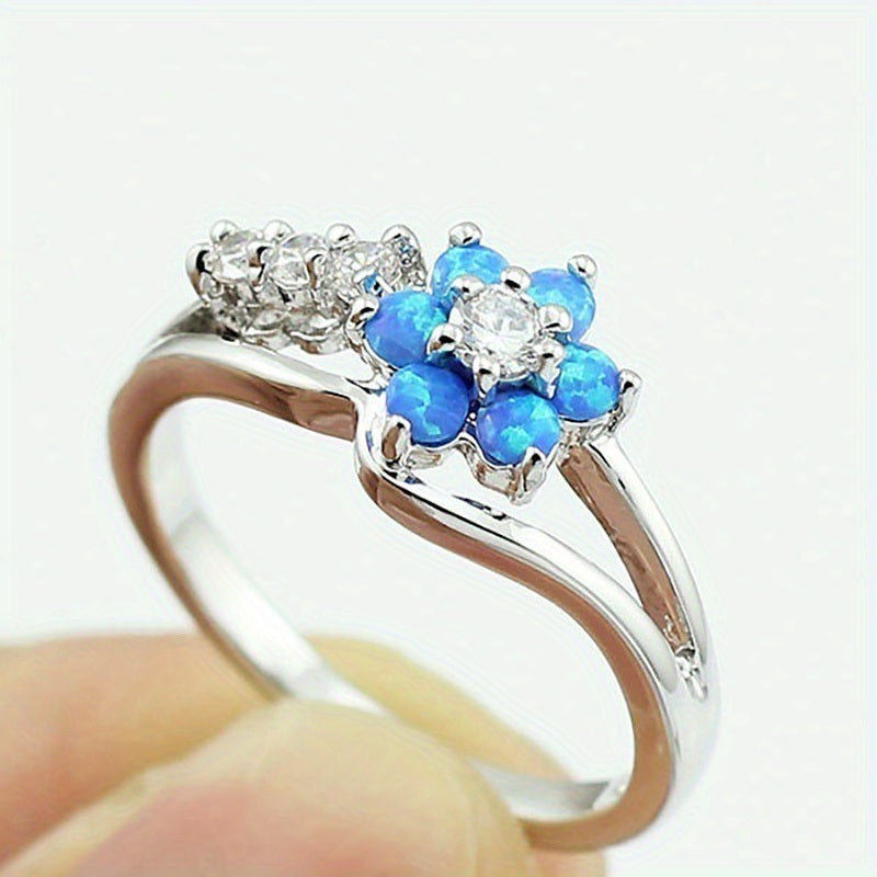 Gorgeous Silver Plated Hollow Out Finger Ring Bride Wedding Engagement Proposal Ring