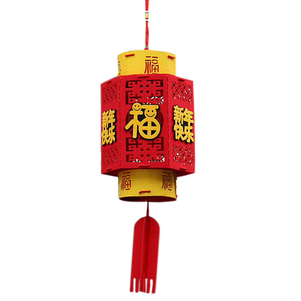 Chinese Fu 3D Puzzle Hanging Lantern Symboling Happiness for Chinese New Year Spring Festival