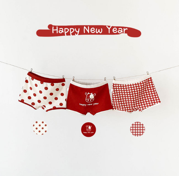 children's underwear.  Cotton + fiber, girls triangle / flat horn underwear, boys flat horn / triangle underwear, three mixed wear, S/M / L / XL, 95-135cm height, 2-6 years old, class A