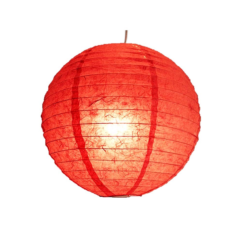 [Orange-red] Chinese/Japanese Style Hanging lantern Decorative Paper Lantern 16"