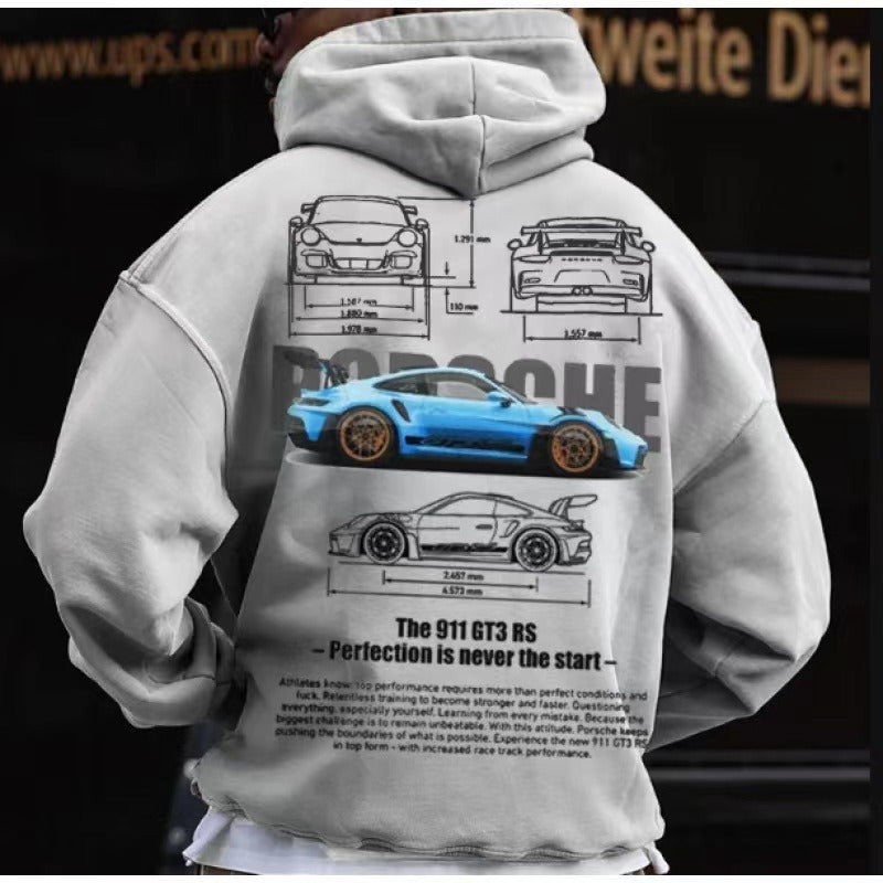 Porsche 911 Hoodie, Car Sweatshirt Hoodie, Car Enthusiasts, Unisex Oversize Streetwear