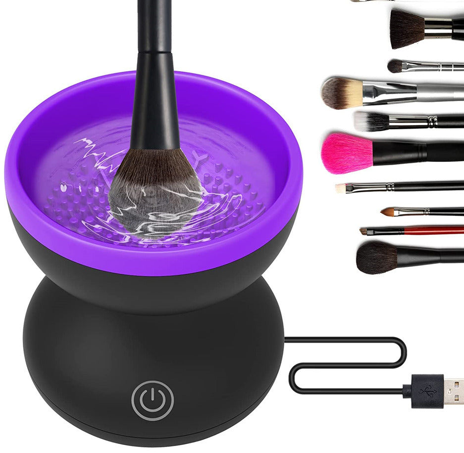 Electric Makeup Brush Cleaner Machine, Portable Automatic USB Cosmetic Brushes Cleaner