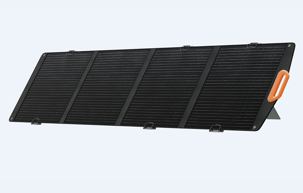 outdoor mobile solar power panel 300W (4 fold / portable / belt bracket), IP67, battery conversion efficiency 24%,5V/3A,9V/1.5A, MC4, waterproof ultra