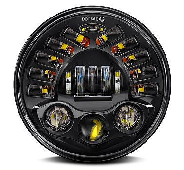 7in motorcycle headlights. (FOR Harley Motorcycle, FOR Yamaha Motorcycle 7-inch Single Side Steering MS-8088C-RL / MS-8088 RL-T)