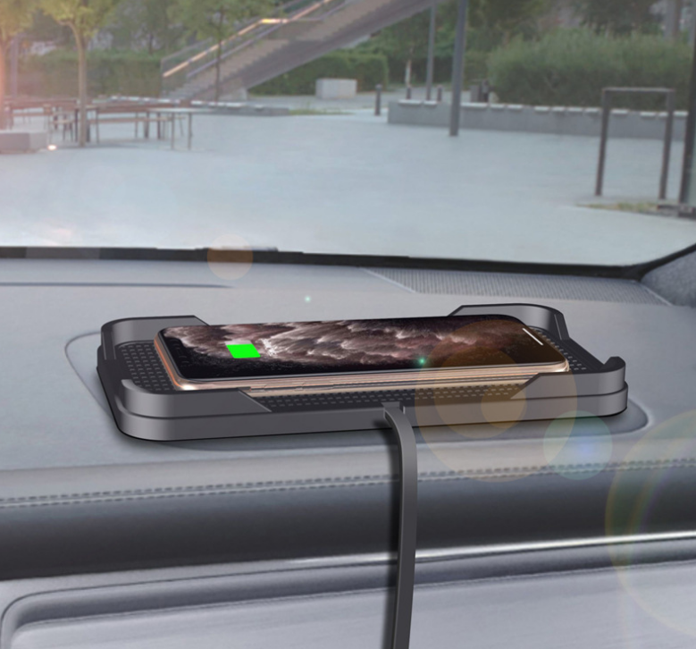PSC8. Car / home / office wireless 18W fast charging and transmitting anti-skid pad.