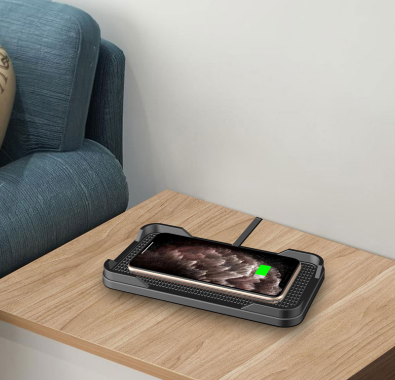 PSC8. Car / home / office wireless 18W fast charging and transmitting anti-skid pad.