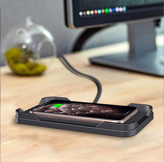 PSC8. Car / home / office wireless 18W fast charging and transmitting anti-skid pad.