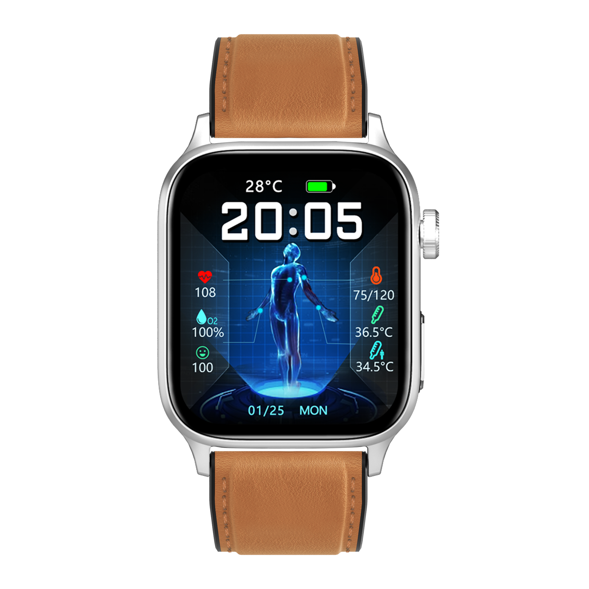 Medical Grade Healthcare Heart Rate ECG Sleep Sedentary Physiological Monitoring Smartwatch