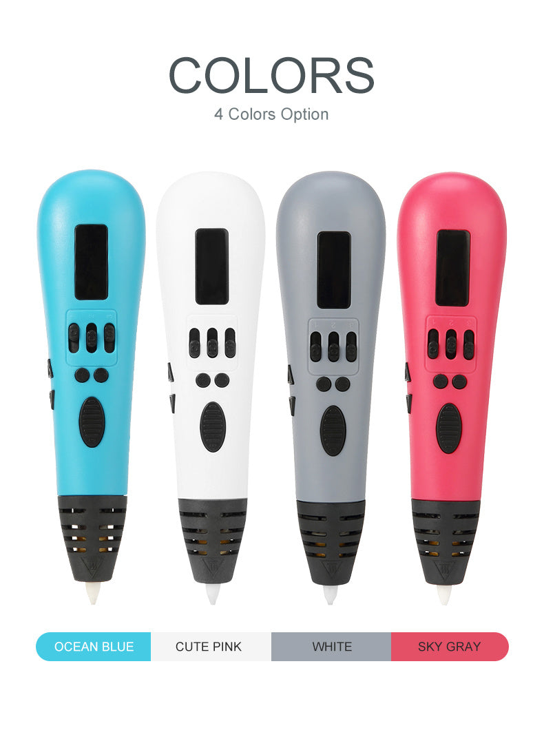 Luxury High Quality 3D Printing Pen 1.75mm Filament DIY Creative 3D Colorful Drawing Pen for Kids Best Christmas Gift