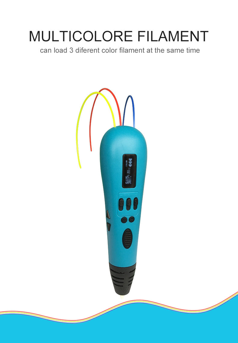 Luxury High Quality 3D Printing Pen 1.75mm Filament DIY Creative 3D Colorful Drawing Pen for Kids Best Christmas Gift