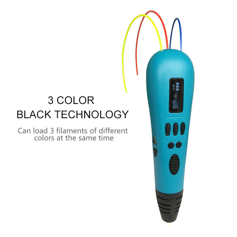 Luxury High Quality 3D Printing Pen 1.75mm Filament DIY Creative 3D Colorful Drawing Pen for Kids Best Christmas Gift