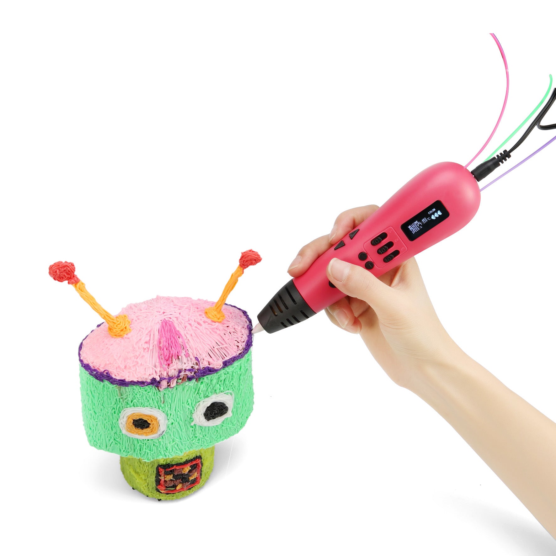Luxury High Quality 3D Printing Pen 1.75mm Filament DIY Creative 3D Colorful Drawing Pen for Kids Best Christmas Gift