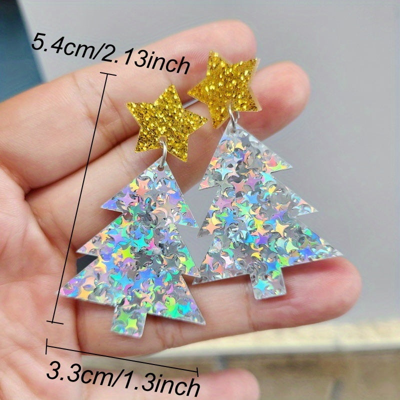 Trendy Christmas Party Jewelry Gingerbread Christmas Tree Cake Koala Dinosaur Rainbow Dessert Cat Alpaca Cute Xmas Design Creative Female Gift