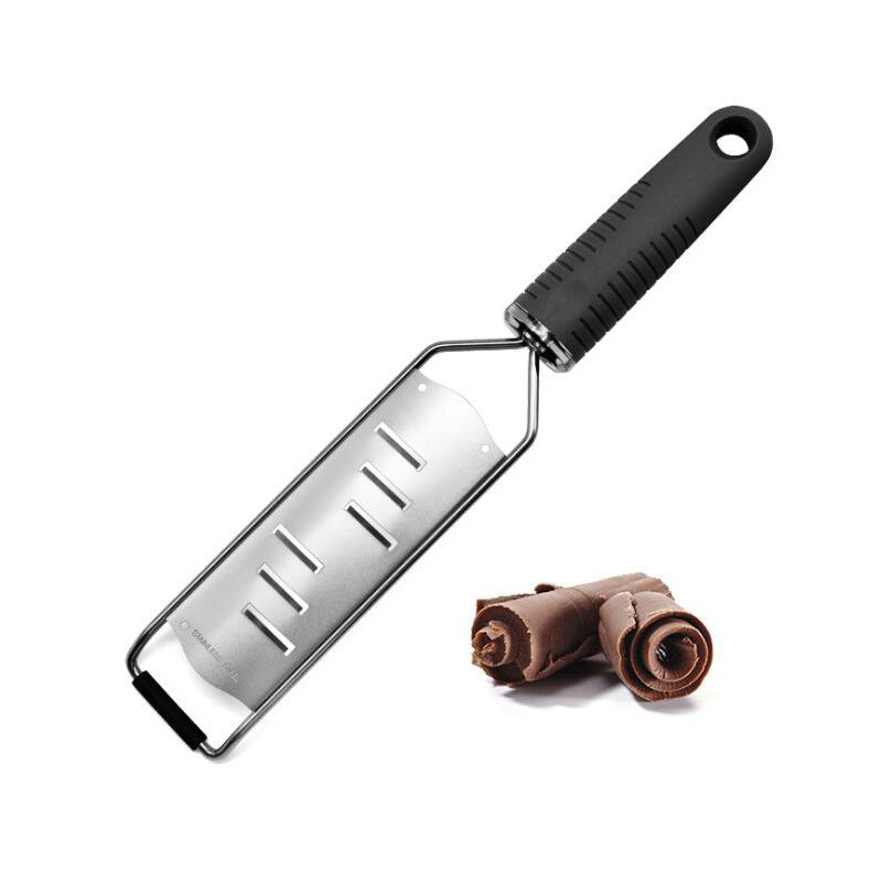 Large Grater Shaver Stainless Steel Blade with Ergonomic Non-Stick Handle for Parmesan Cheese, Chocolates, Vegetables Perfect Curl Food Garnishing Cheese Grater Kitchen Gadget Tool