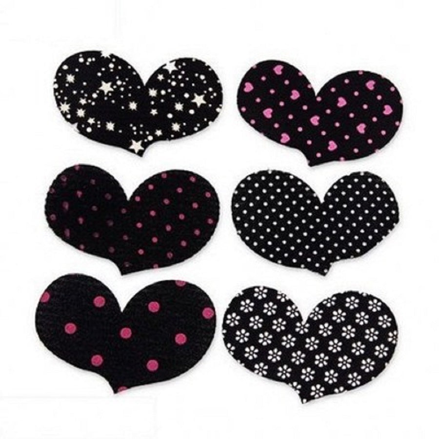 Black Hair Magic Stickers 6 Pieces Per Pack Bangs Post Magic Sticker Hair Stickers Clip-Less Hair Ornaments Hair Fringed Reusable Random Designs Hair 