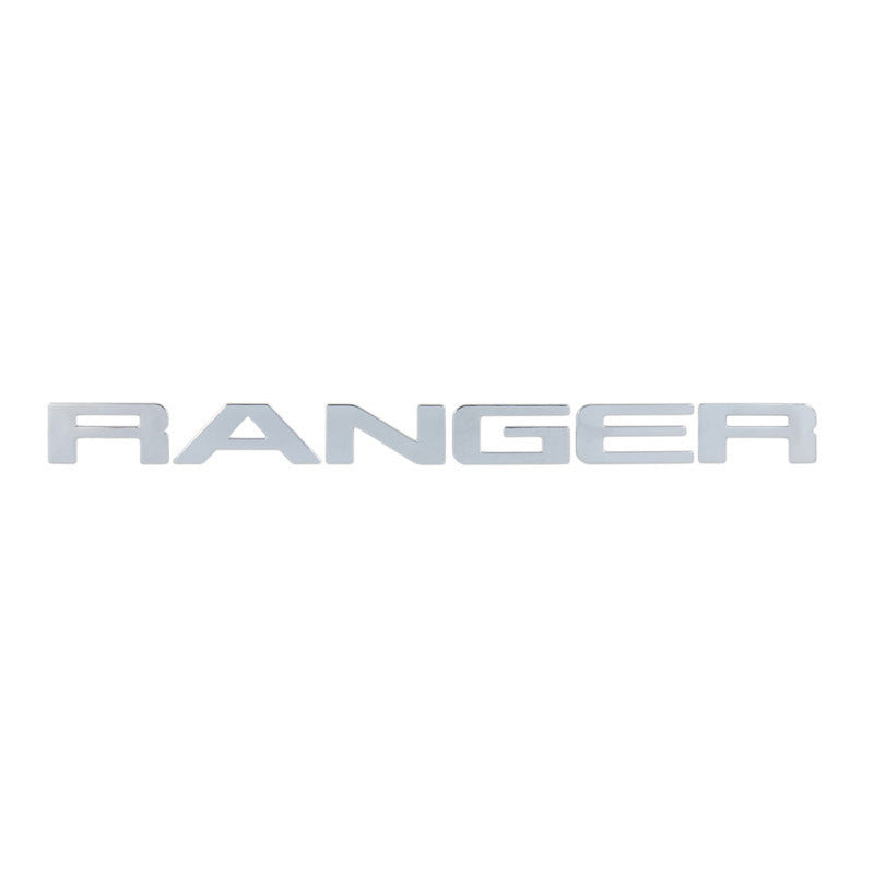 For Ford Ranger 2015-2020 Grille Top Logo Letter Grill RANGER 3D Emblem Original Size ABS Sticker With Glue Chromium Styling