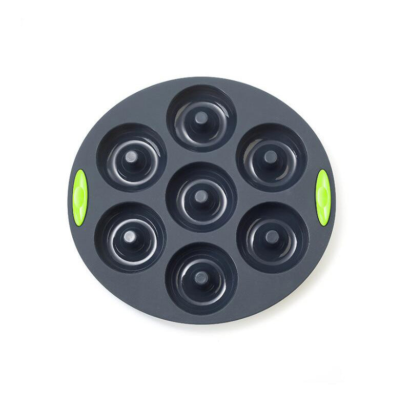 7 Holes Donuts Mold Silicone Donuts Pan Baking Sheet Silicone Baking Pans Non-Stick Kitchen Baking Tool