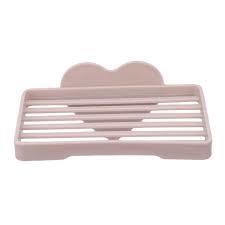 Soap Dish Holder Wall Mounted Heart Shaped Bathroom Storage Plate Tray Holder Case Soap Bathroom Shower Kitchen Washroom Shelf Storage Organizer