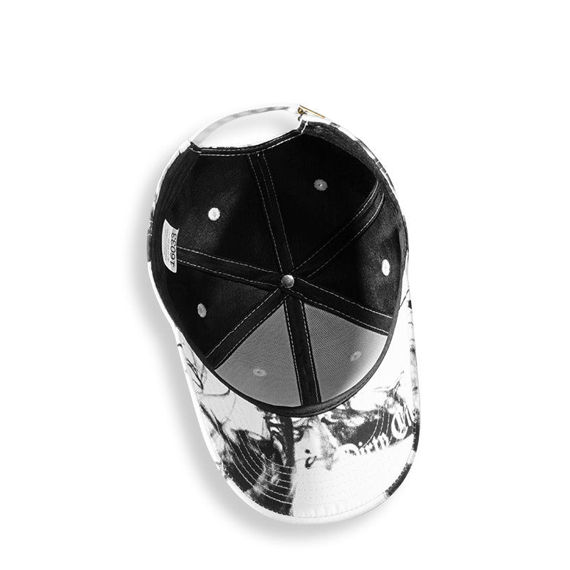 Summer Cloudy Cotton Baseball Hat for Men and Women Korean graffiti cap for teenagers