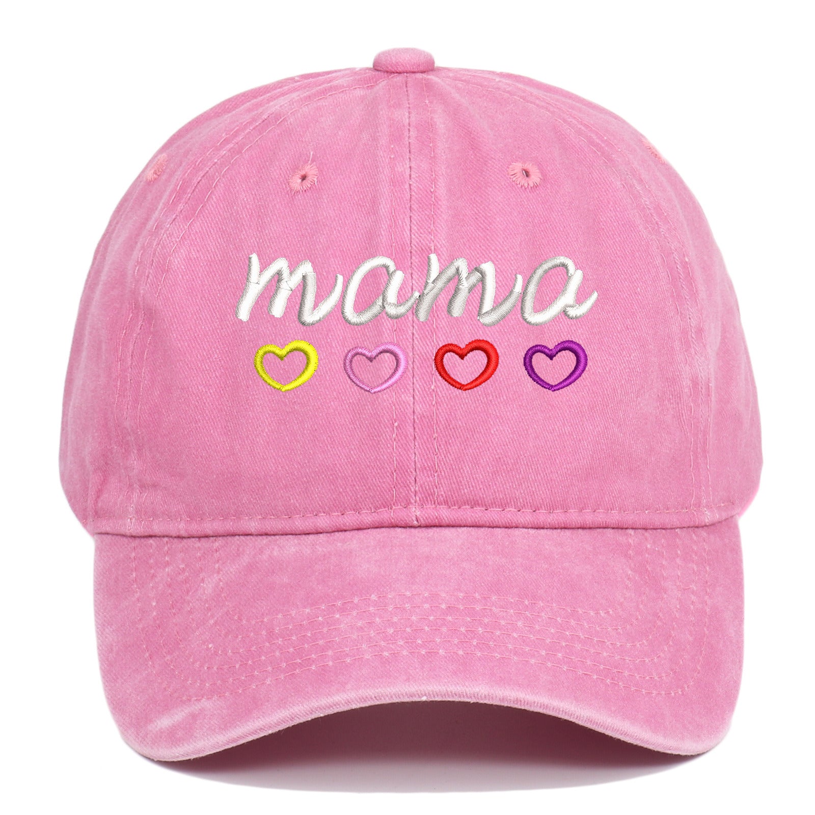 DAD MOM letter embroidered wash baseball cap outdoor sports wash cotton sunshade cap