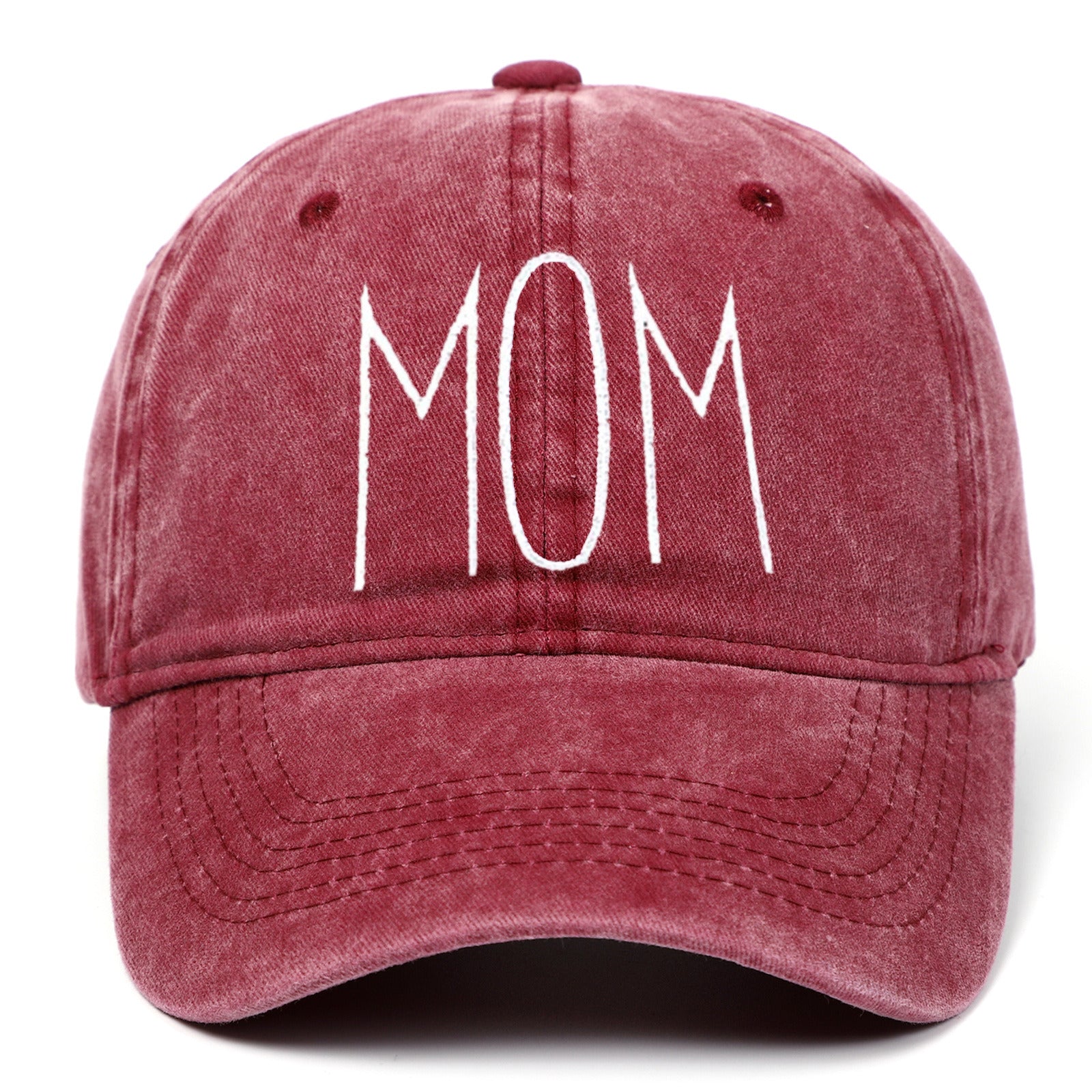 DAD MOM letter embroidered wash baseball cap outdoor sports wash cotton sunshade cap