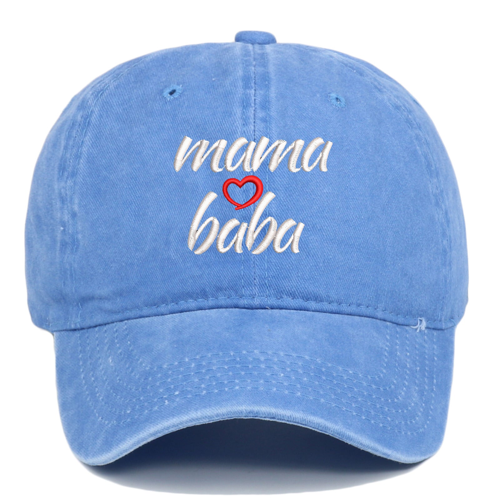 DAD MOM letter embroidered wash baseball cap outdoor sports wash cotton sunshade cap