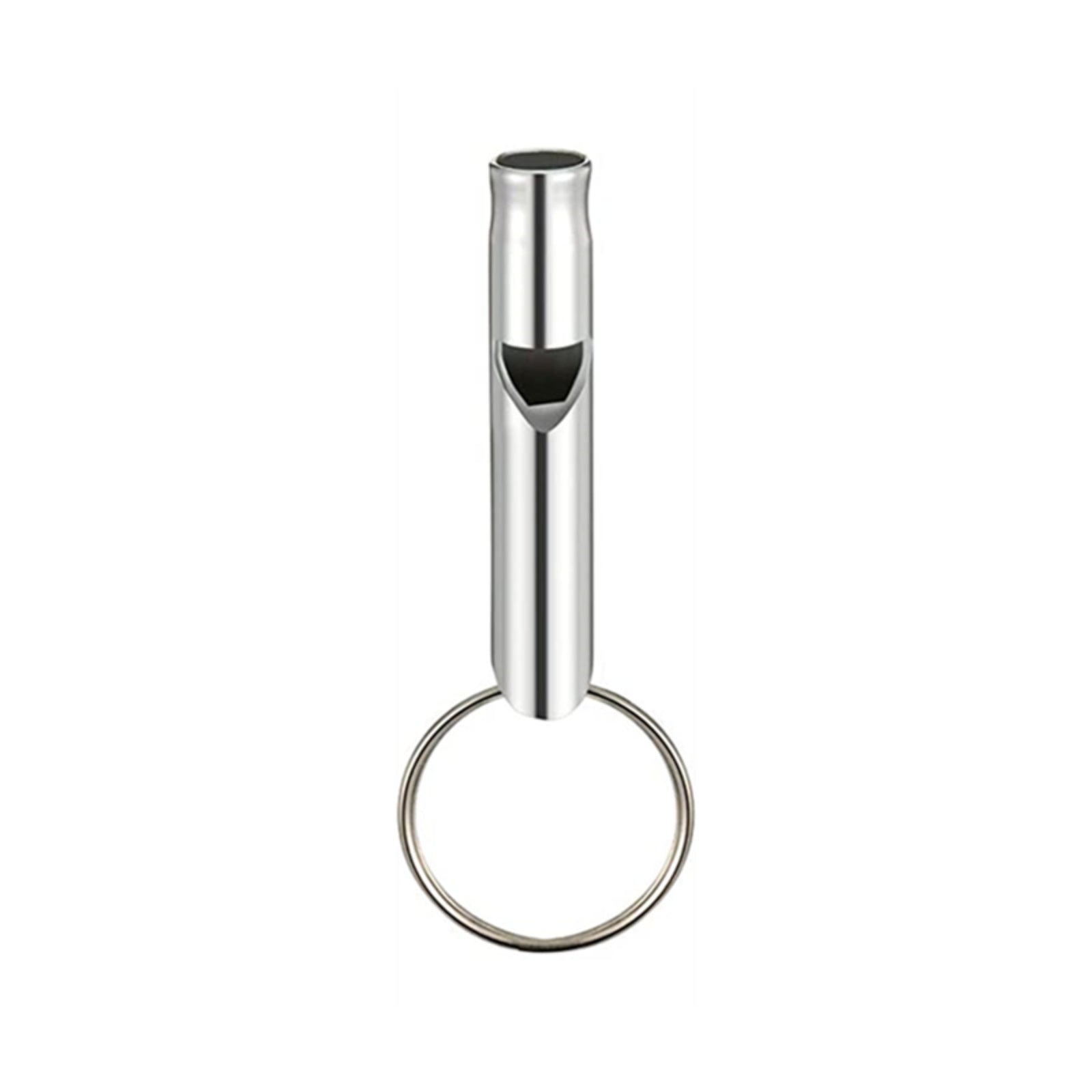 1pc Aluminum Whistle With Keychain; Sturdy Lightweight Whistle; For Signal Alarm; Outdoor Camping; Hiking Accessories