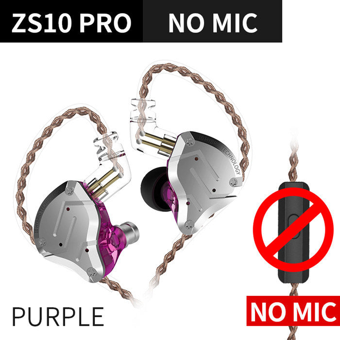 Gold Earphones 4BA+1DD Hybrid 10 drivers HIFI Bass Earbuds In Ear Monitor Headphones Noise Cancelling Metal Headset
