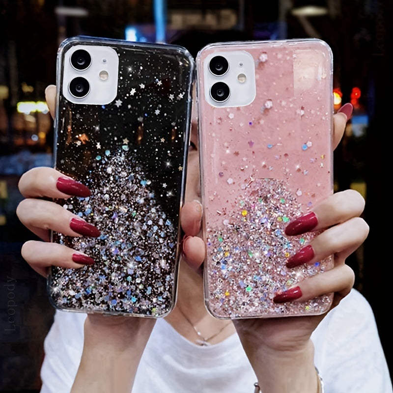 Epoxy Starry Sky Glitter Powder Phone Case For ; iPhone14 Series ; iPhone13 Series ; iPhone12 Series; ; iPhone11 Series ; iPhoneX/XS/XSMax