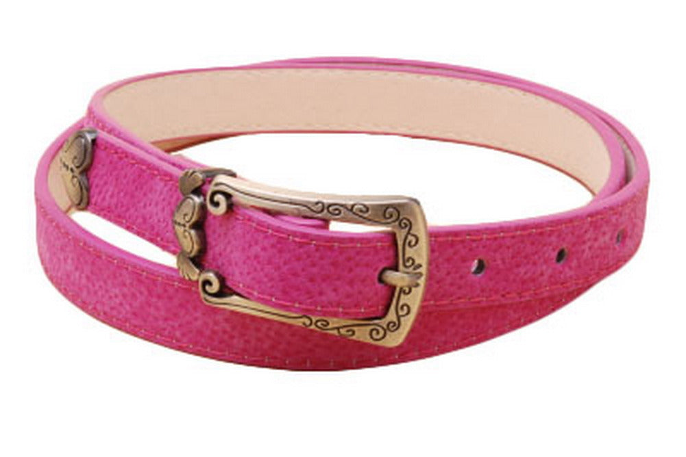 Retro Heart Women's Belts Carved Female Belt Rose