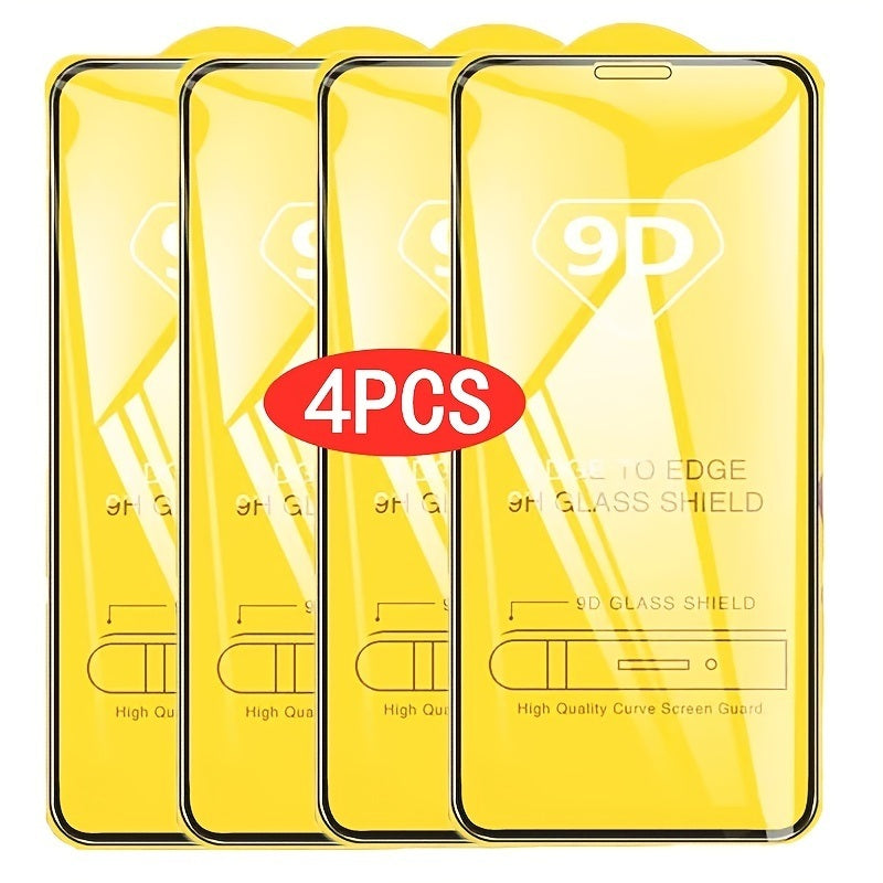 4PCS 9D Screen Protector Tempered Glass For IPhone 13 12 11 Pro Max Protective Glass For IPhone X XR XS Max 7 8 6S Plus 12Pro