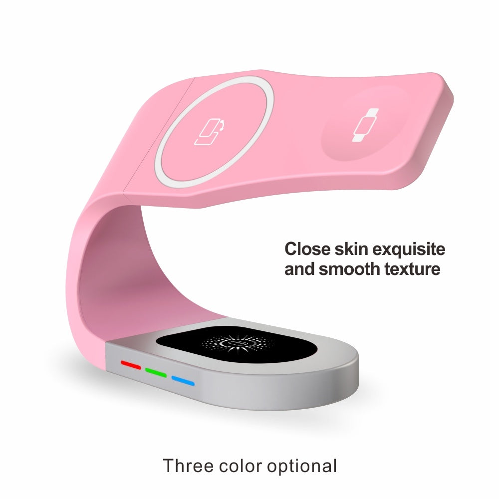 Wireless Charging Station; 3 In 1 Magnetic Fast Charging Wireless Charger Stand For Iphone 14/13/12/11/Pro/X/Max/XS/XR/8/Plus; IWatch7/6/5/4/3/2/SE Airpods 3/2/Pro