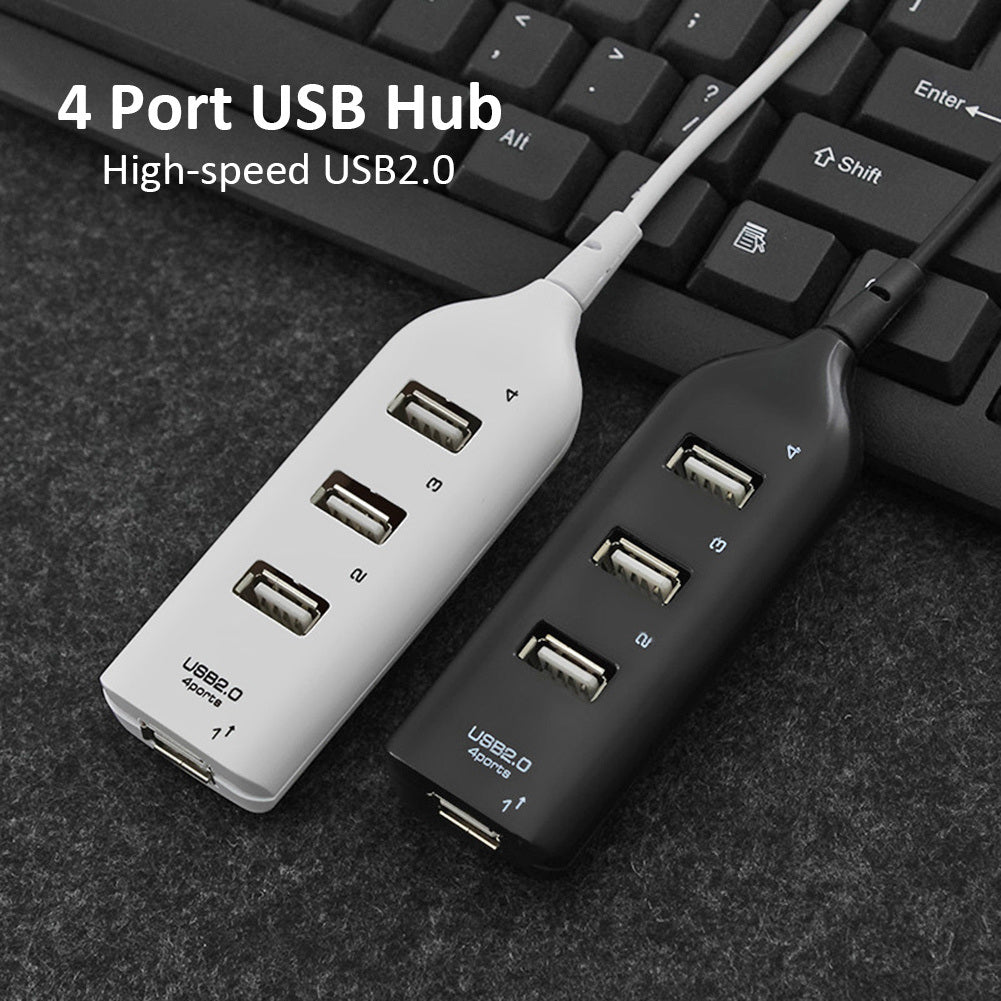 Multi-functional USB Hub 5Mbps High Speed Multi USB 2.0 Port Splitter Durable And Practical Classic 4-In-1 Power Expander Adapter