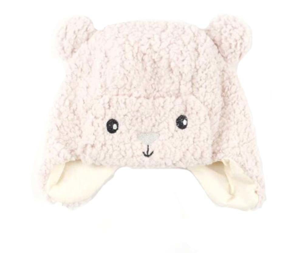 Boys Girls Winter Plush Hat Toddler Cute Windproof Cap; Light pink